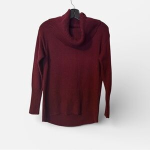 Ricki’s Women's Small Burgundy Cowl Neck Sweater Office Siren 90s Minimalist